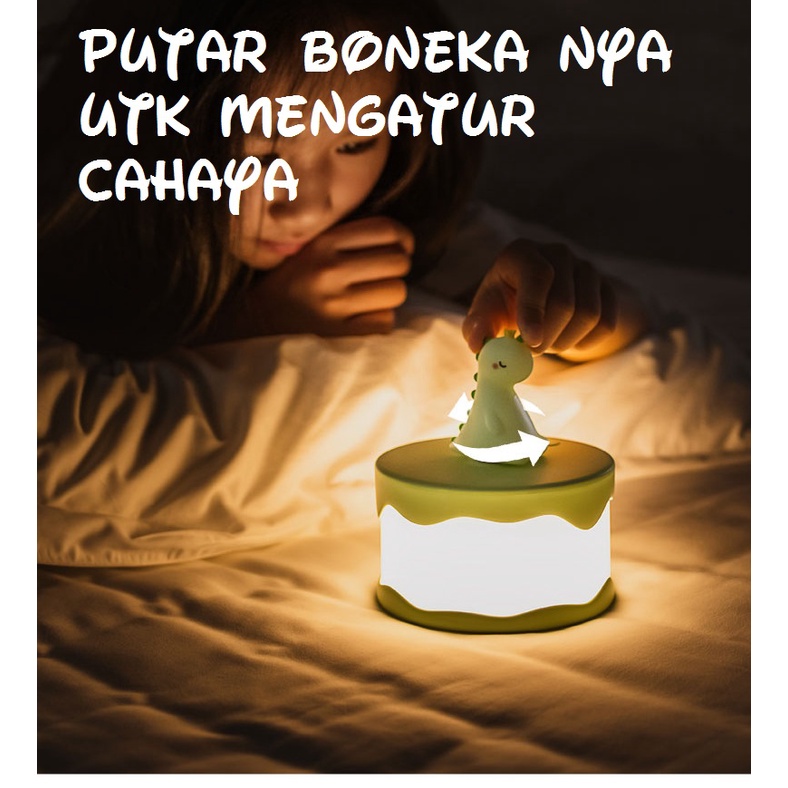 Lampu Cake Birthday Karakter LB017 unicorn dinosaur whale night lamp lampu tidur