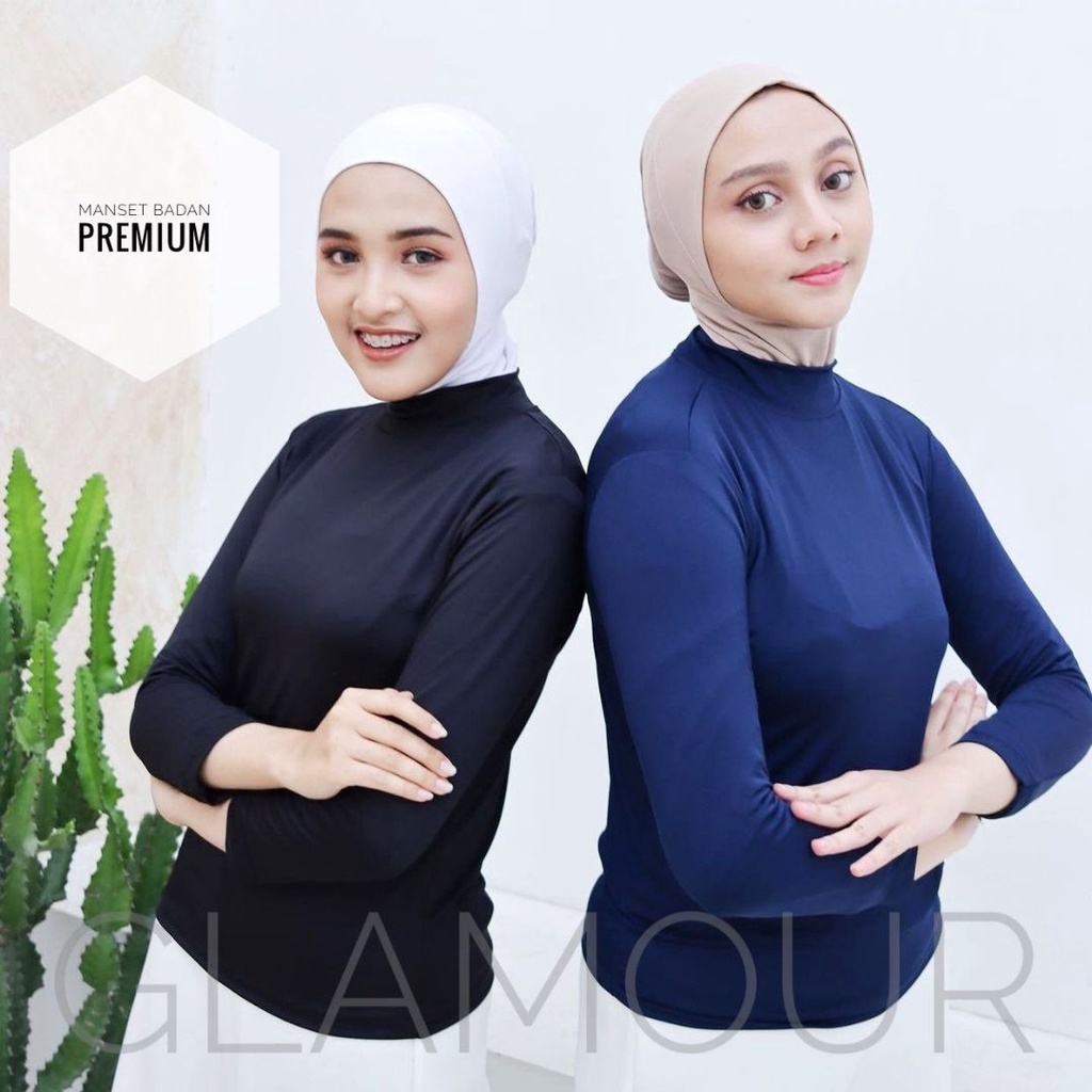 Manset  Kaos Lengan Panjang Wanita Bahan Katun Premium