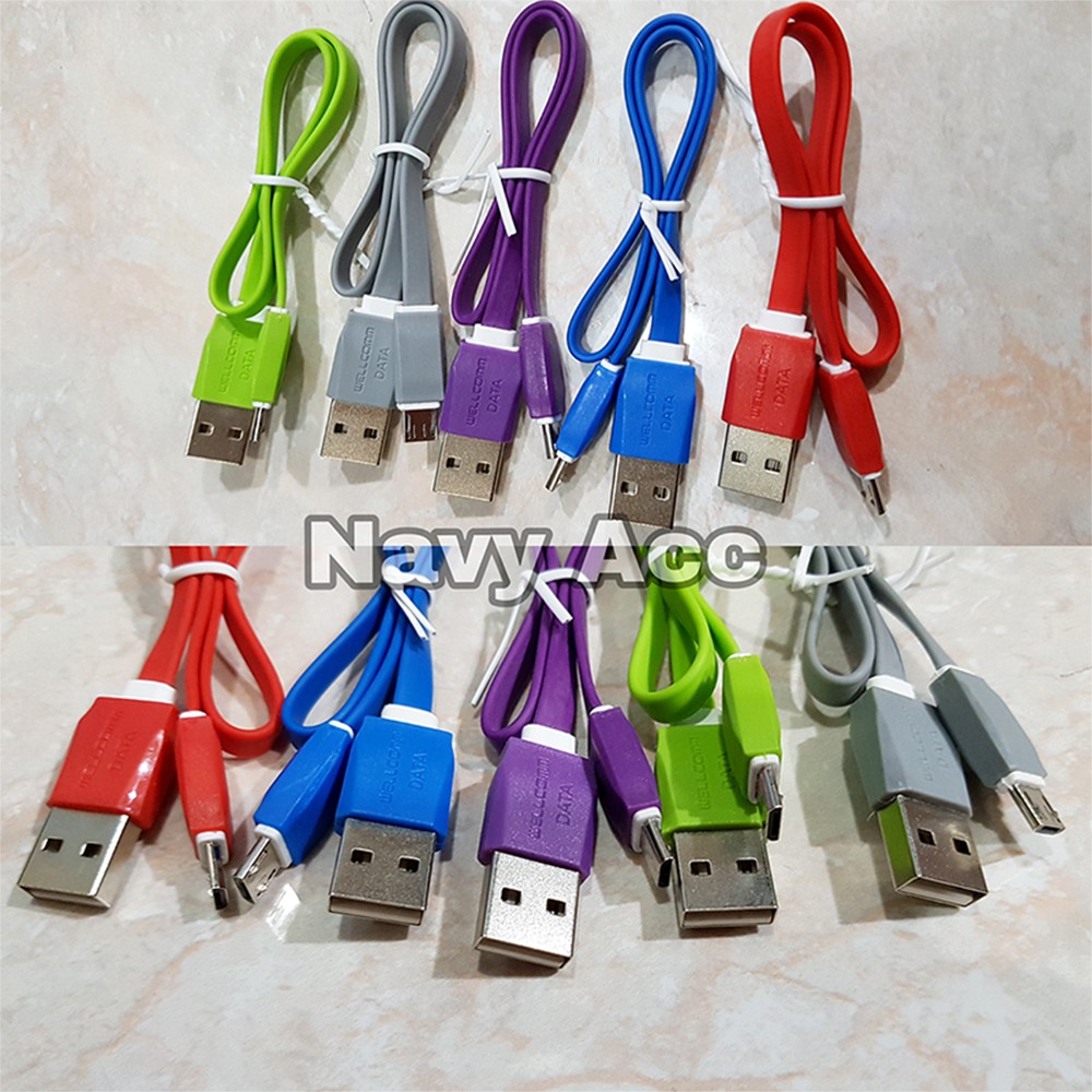 Kabel Power Bank 30 cm - Kabel Charger Powerbank Wellcomm 30cm Flat