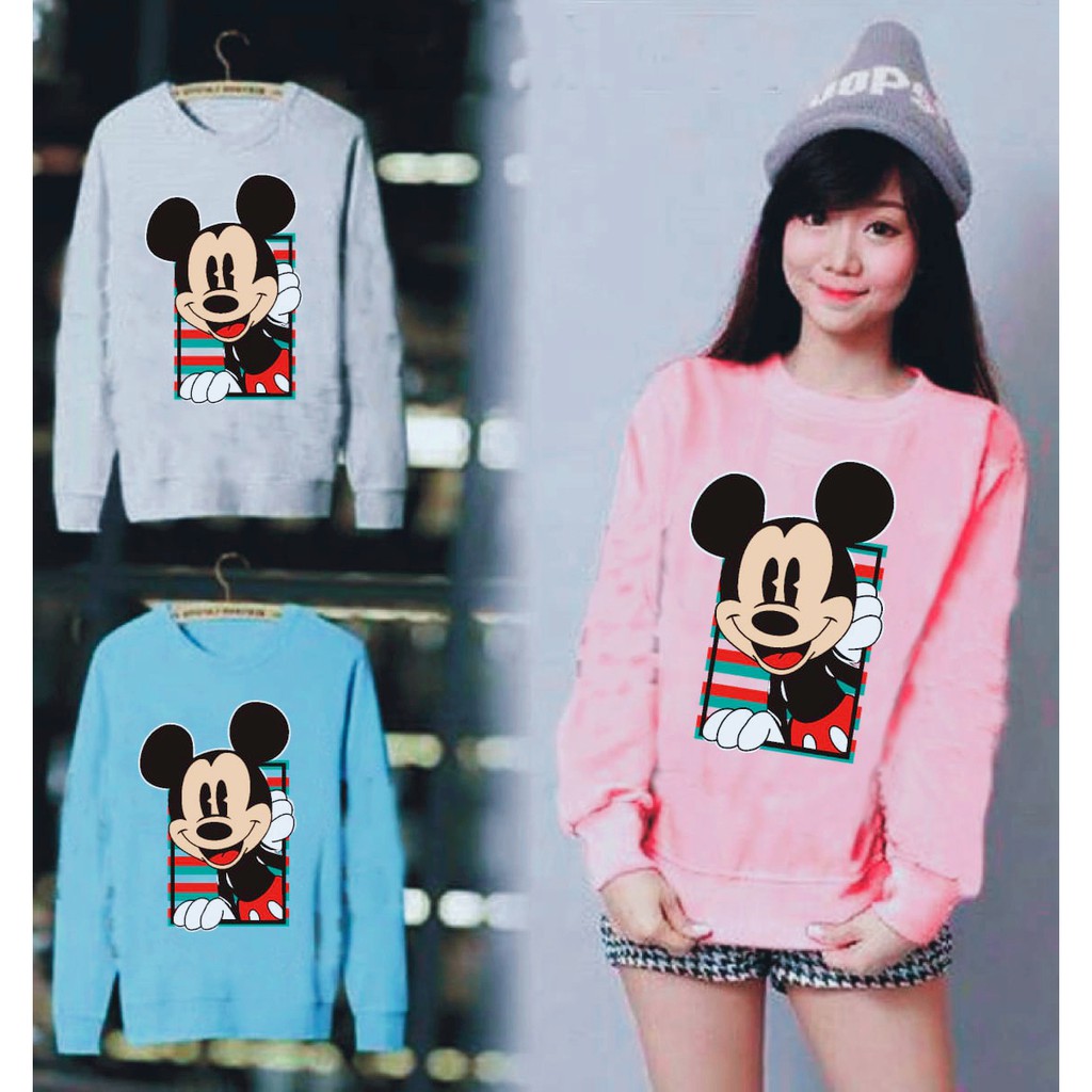 LEANA58 SWEATER WANITA MICKEY KOTAK