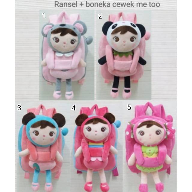Backpack Tas Ransel Anak Boneka Me too Angela Lucky Baby +Boneka