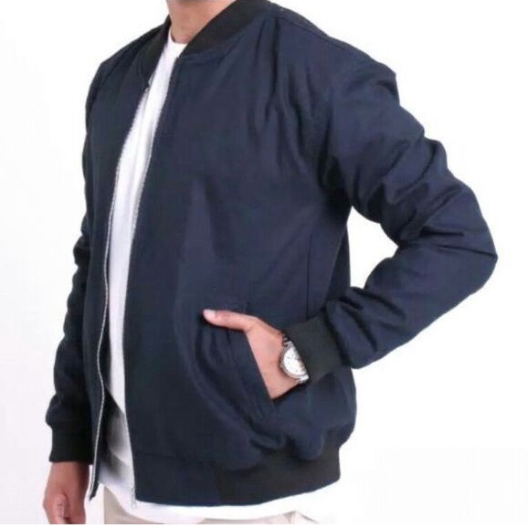 Jaket Pria Bomber Baby canvas Terbaru