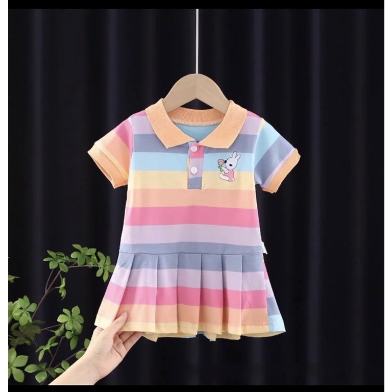 DRESS ANAK PEREMPUAN/DRESS RAINBOW 1-5 TAHUN