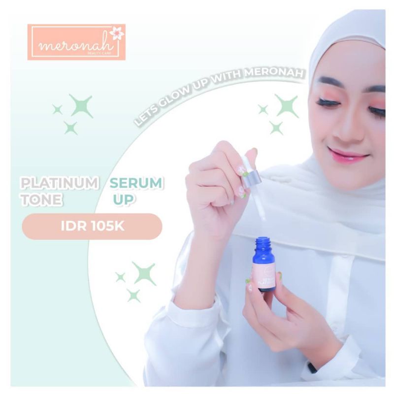 PAKET  WAJAHPLATINUM SERUM  &amp; CREAM MERONAH