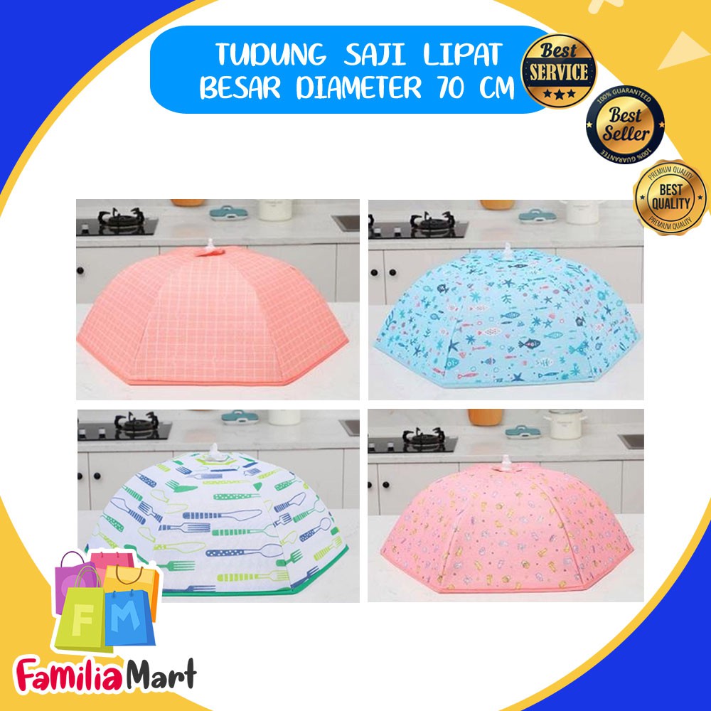 TUDUNG SAJI LIPAT JUMBO PENAHAN PANAS FOOD COVER PENUTUP PELINDUNG MAKANAN PAYUNG ALUMINIUM FOIL 4.7