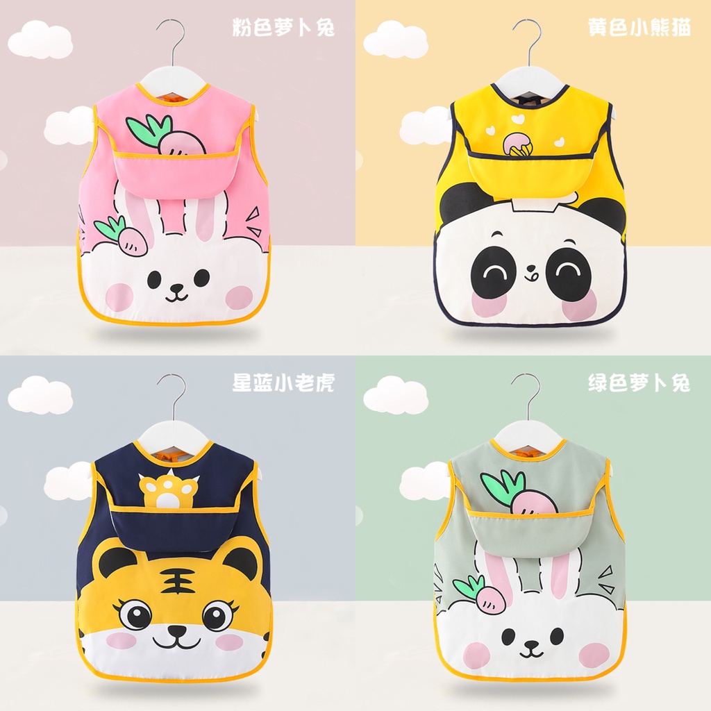 BIANCA - Bibs Anak Tanpa Lengan PANDA BUNNY TIGER SERIES