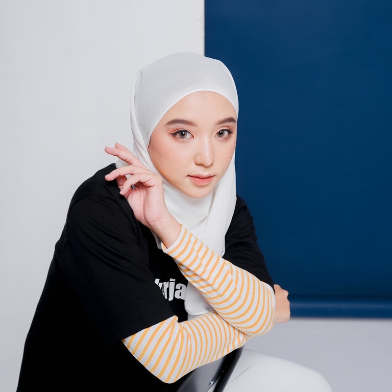 Koyu Hijab Manset Tangan Stripe Best Seller