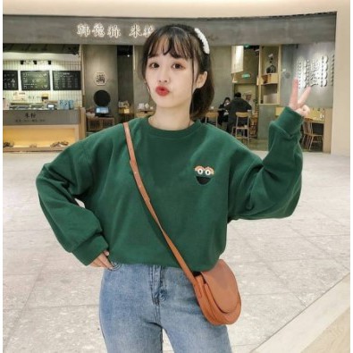 SWEATER ELMO CREWNECK PREMIUM / SWEATER WANITA TEBAL