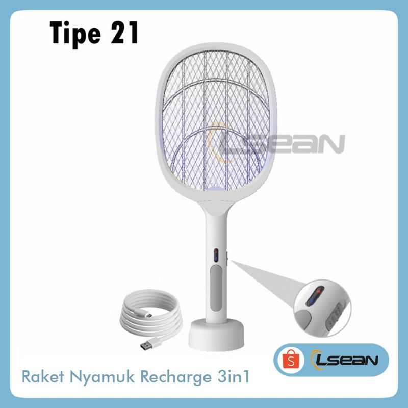 Raket nyamuk recharge 2 in 1 | efectif insect killer