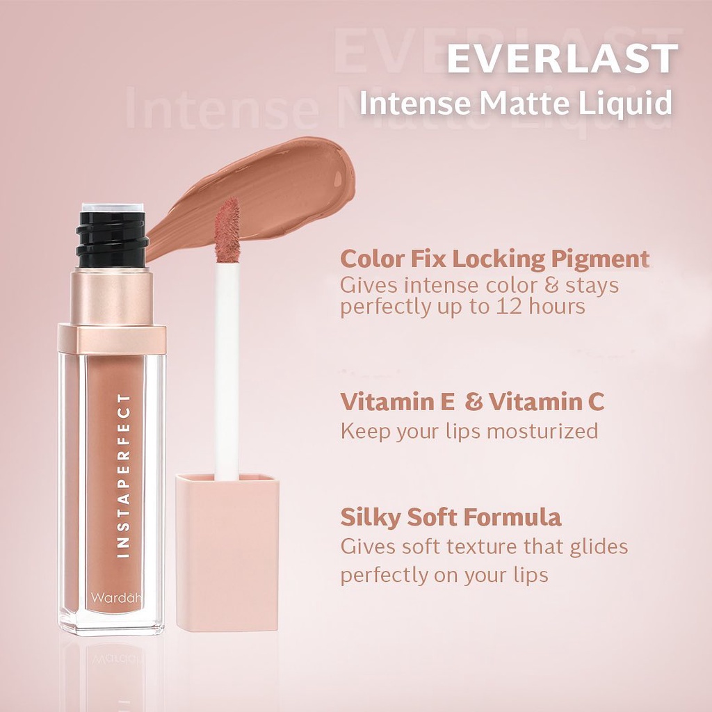 ⭐️ Beauty Expert ⭐️ Wardah Instaperfect Everlast Intense Matte Liquid | Instaperfect Lip Cream 4.2g |