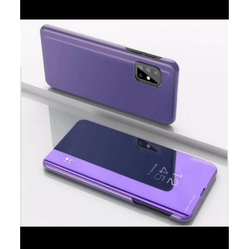 FLIP MIRROR POCO M3 New Flip Cover Standing Kaca Mirror Flip Case