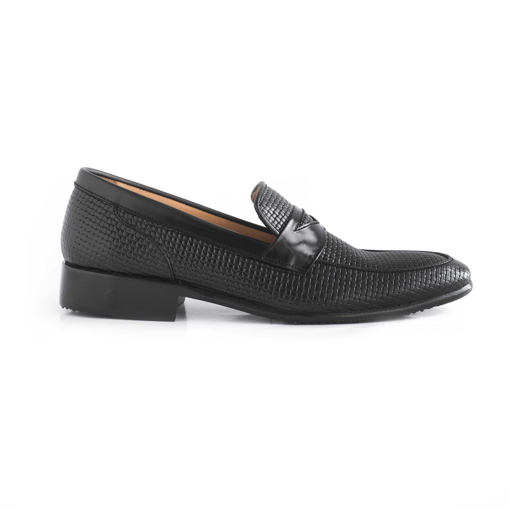 Sepatu Slip on pria - Winshor - Grande - Black - Mat edition