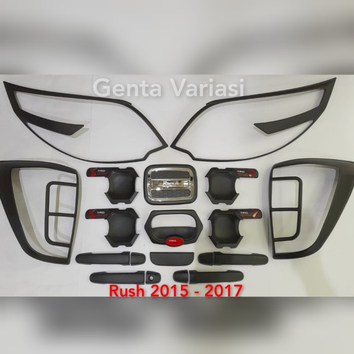 Paket Variasi Rush 2015 2016 2017 Handle Outer Tank Cover GarnishLampu - K-one,.