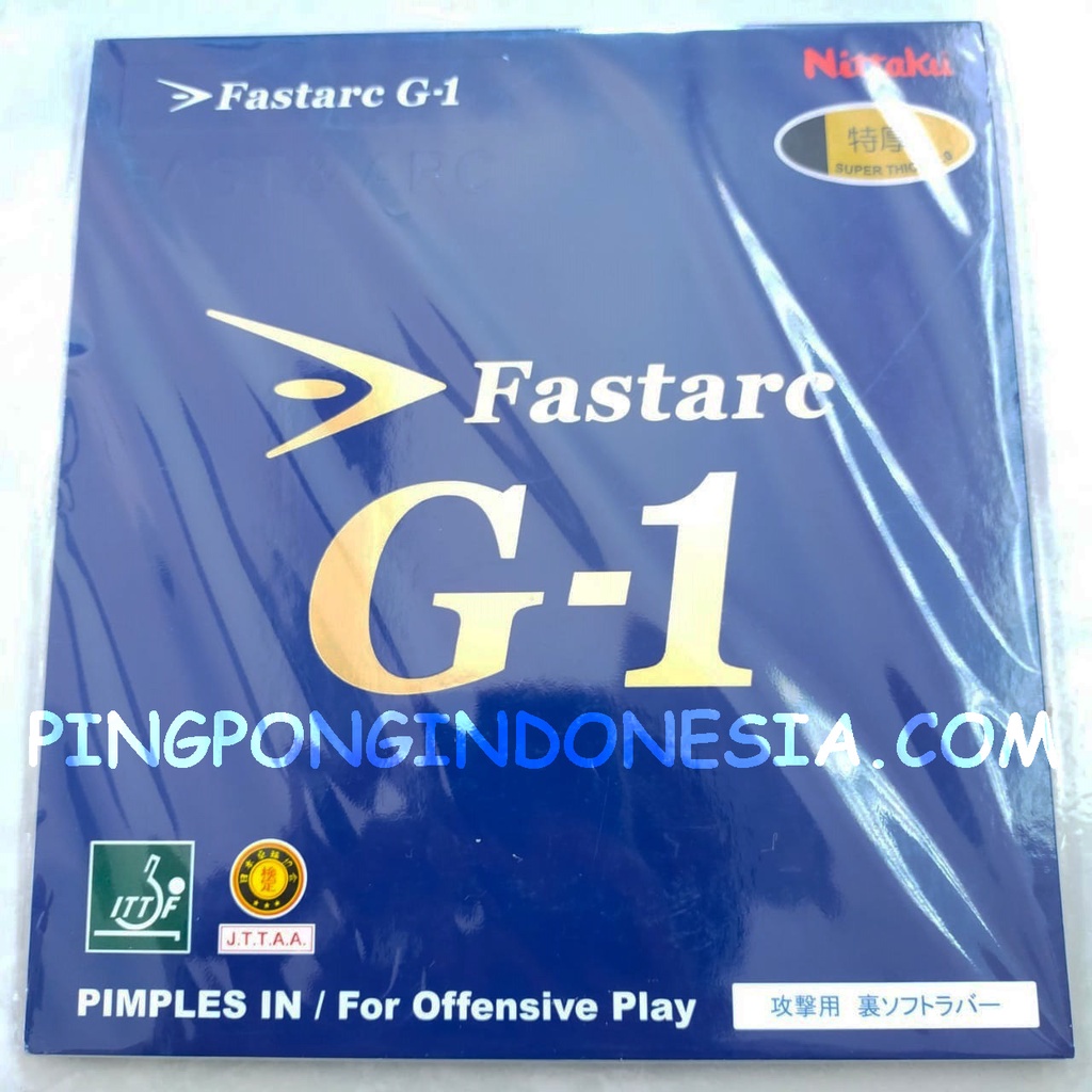Nittaku FastArc G1 - Rubber Karet Pingpong Fast Arc G-1 Bet Tenis Meja