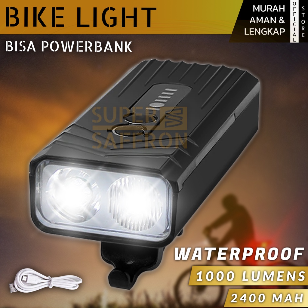 led depan sepeda lampu aksesoris olahraga rechargeable murah