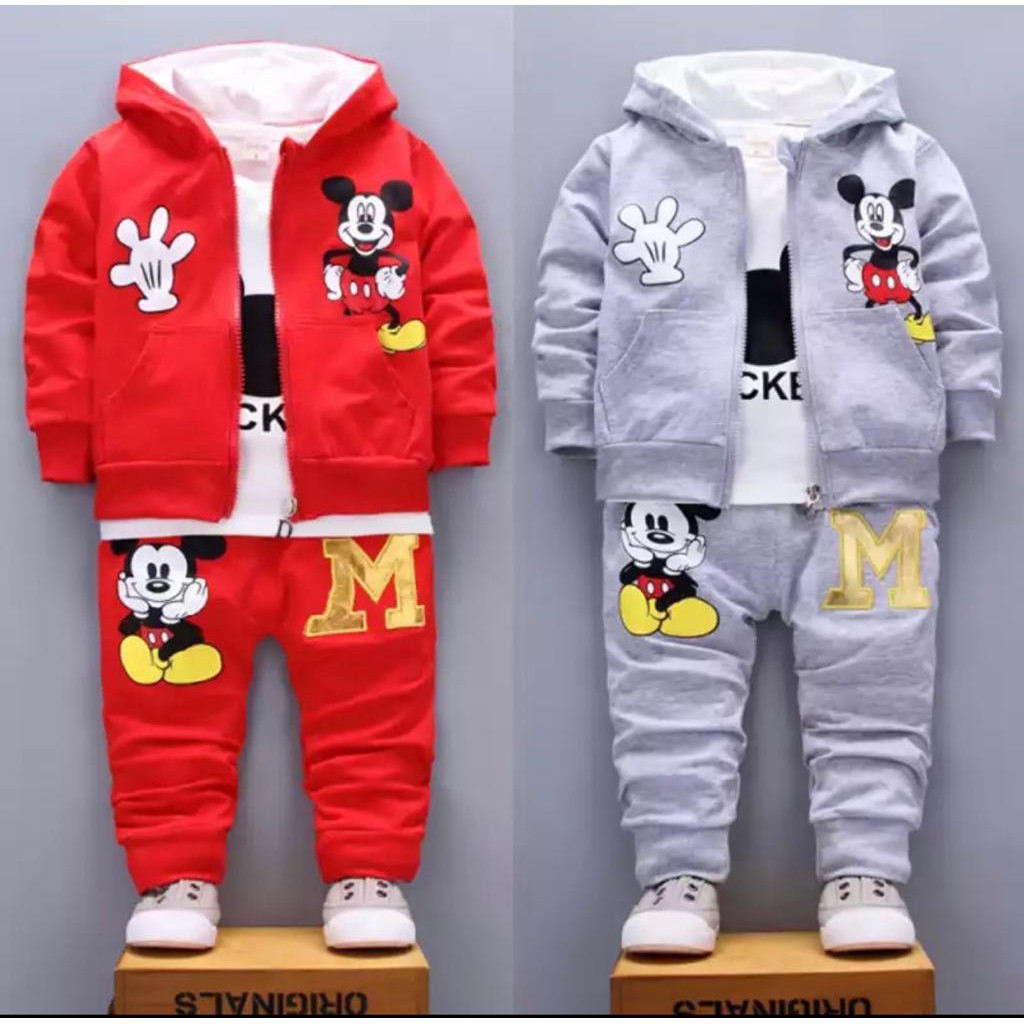 SETELAN JAKET ANAK 3 in 1 MIKIMOSE JAKET ANAK LAKI LAKI JAKET ANAK PEREMPUAN TERLARI1-5THN HARGA GROSIR