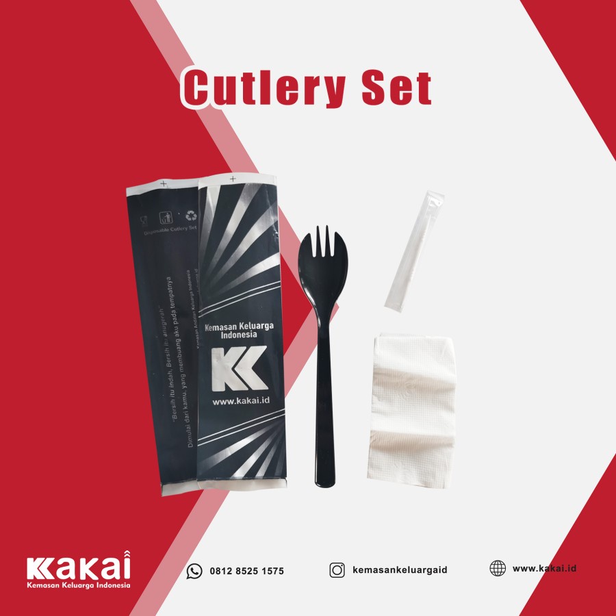 

SENDOK 2in1 @50PCS / SPORK STERIL / SPORK HITAM / SENDOK GARPU KETRING