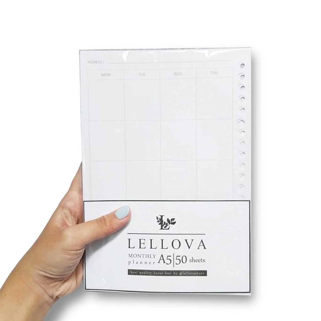 

A5 MONTHLY PLANNER LOOSE LEAF | Lellova Store