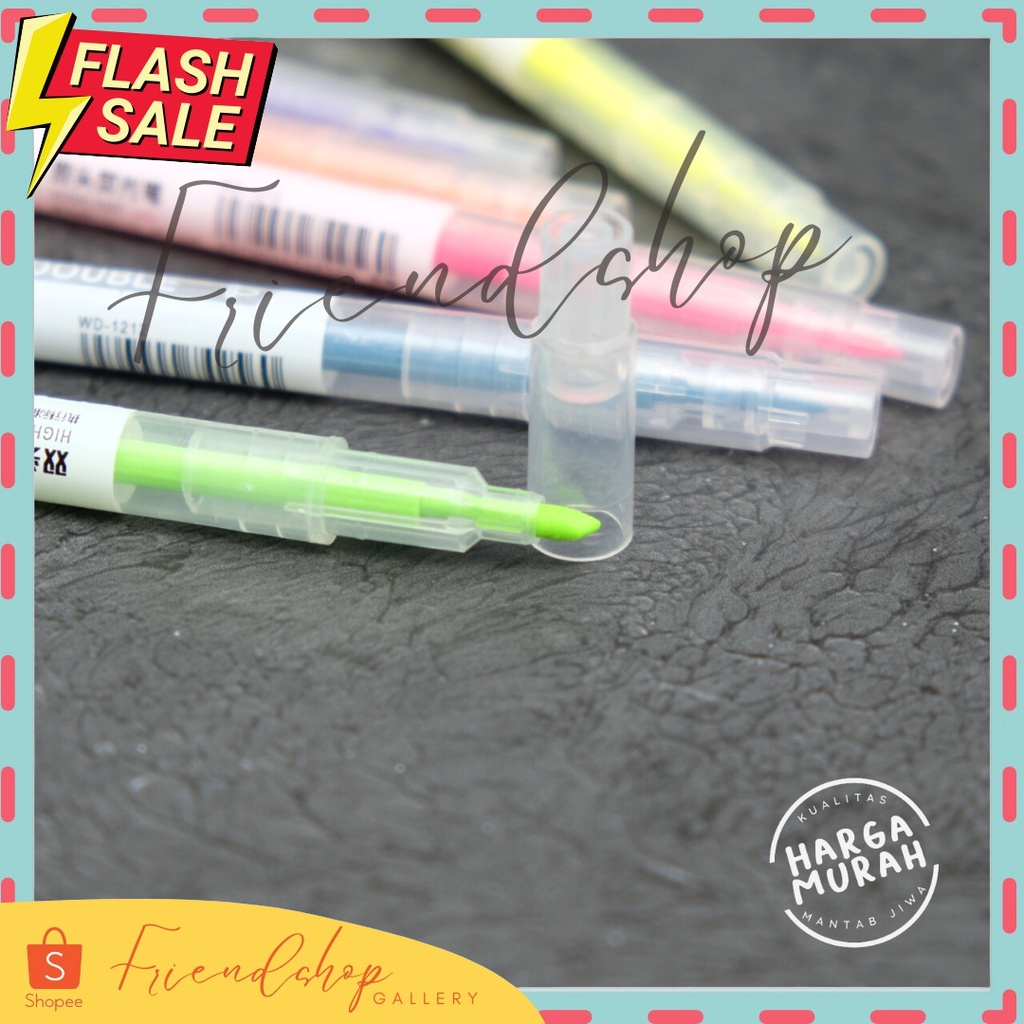 

HIGHLIGHTER DUAL TIP STABILO 2 SISI DENGAN UJUNG TIPIS PERLENGKAPAN KANTOR