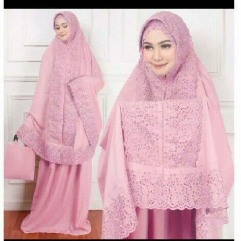 Mukena Dewasa Jumbo Full Renda KD  SITI FATIMAH // Model Terbaru Bahan Katun Premium Renda // Best Seller