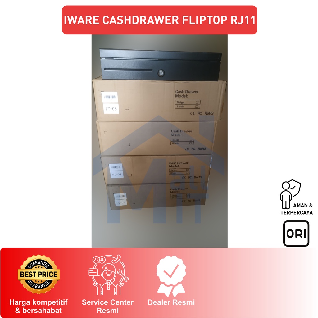 CASH DRAWER FLIPTOP IWARE RJ11 LACI UANG BERKUALITAS CASHDRAWER