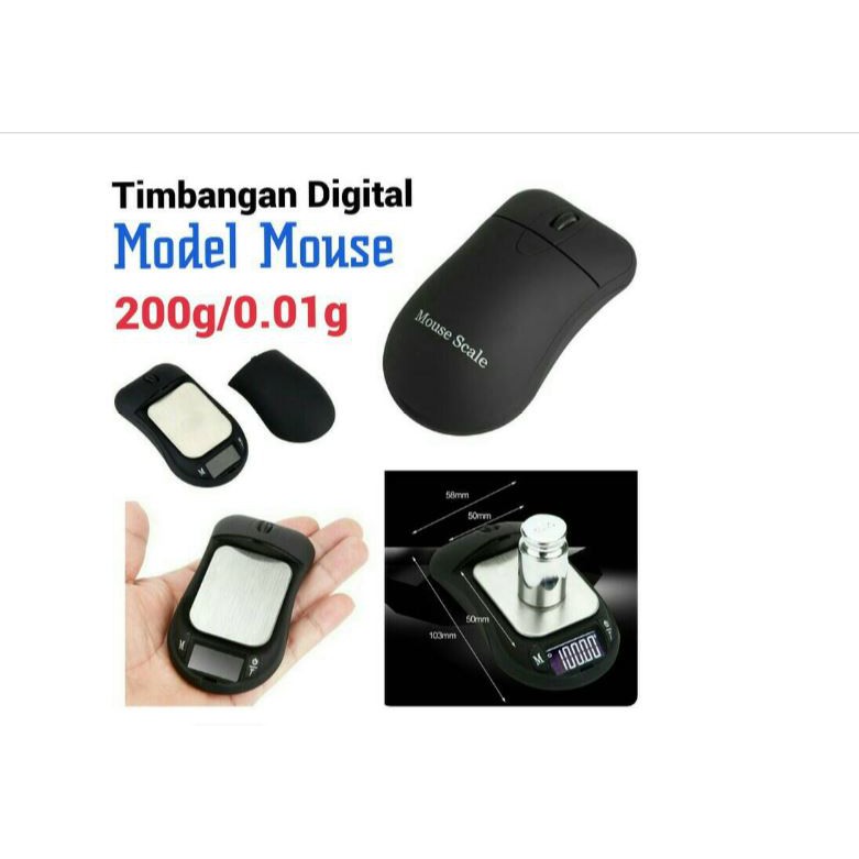 Timbangan Digital saku perhiasan emas unik model mouse termurah GRATIS ONGKIR