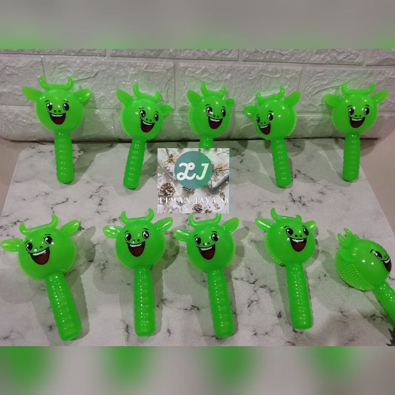 RUBBER STIK TOYS STICK TOY MAINAN ANAK Boneka Lampu dan Suara Puffer Ball cute animal best