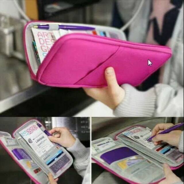 CARD ID HOLDER  PASPORT WALLET DOMPET TRAVEL ORGANIZER