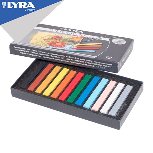 

Lyra Soft Pastel / Krayon Premium Polycrayons Set 12 Warna - Bisa Dicampur Air, Kualitas Tinggi
