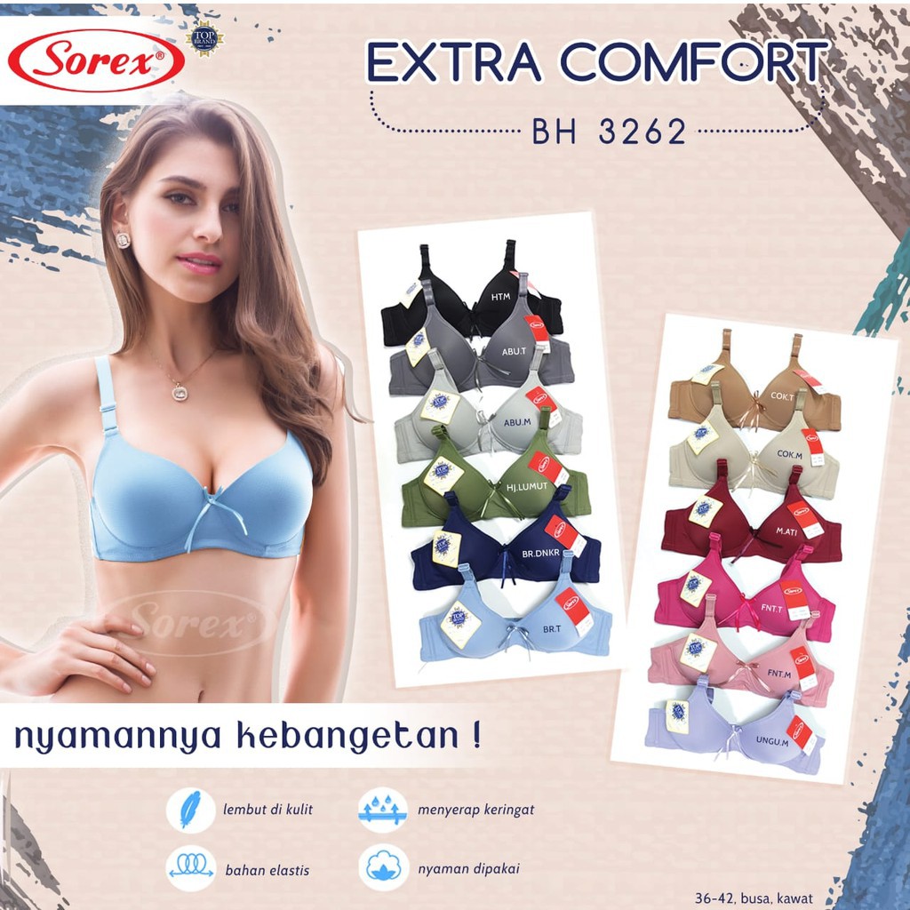 BH Sorex 3262 Busa Kawat | Sorex Bra Full Cup | Kancing 3 Cup Besar - SGuna