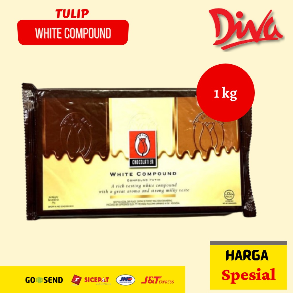 

[1kg] Tulip White Compound - Cokelat Batang Putih