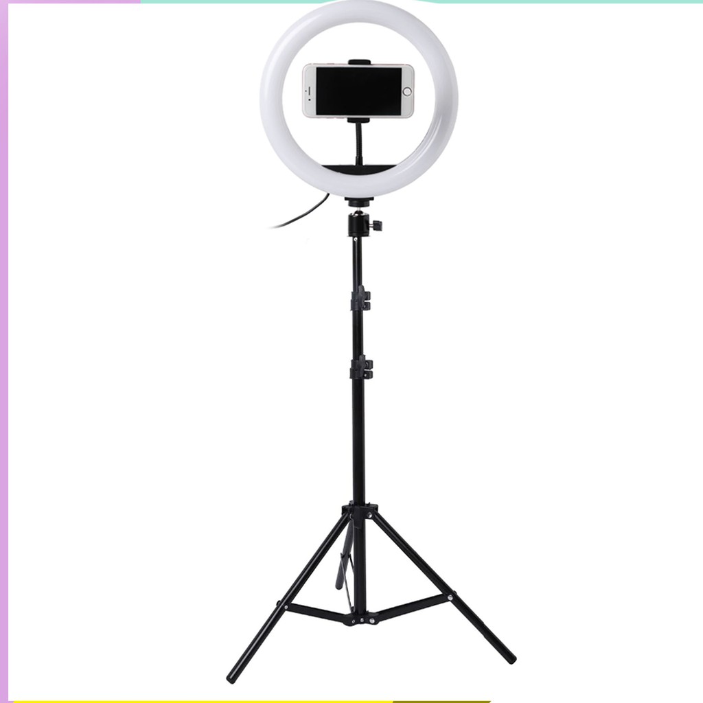 Ring Light 30cm + Light Stand Tripod 2.1M Selfie Vlogger Livestreamer Package Content