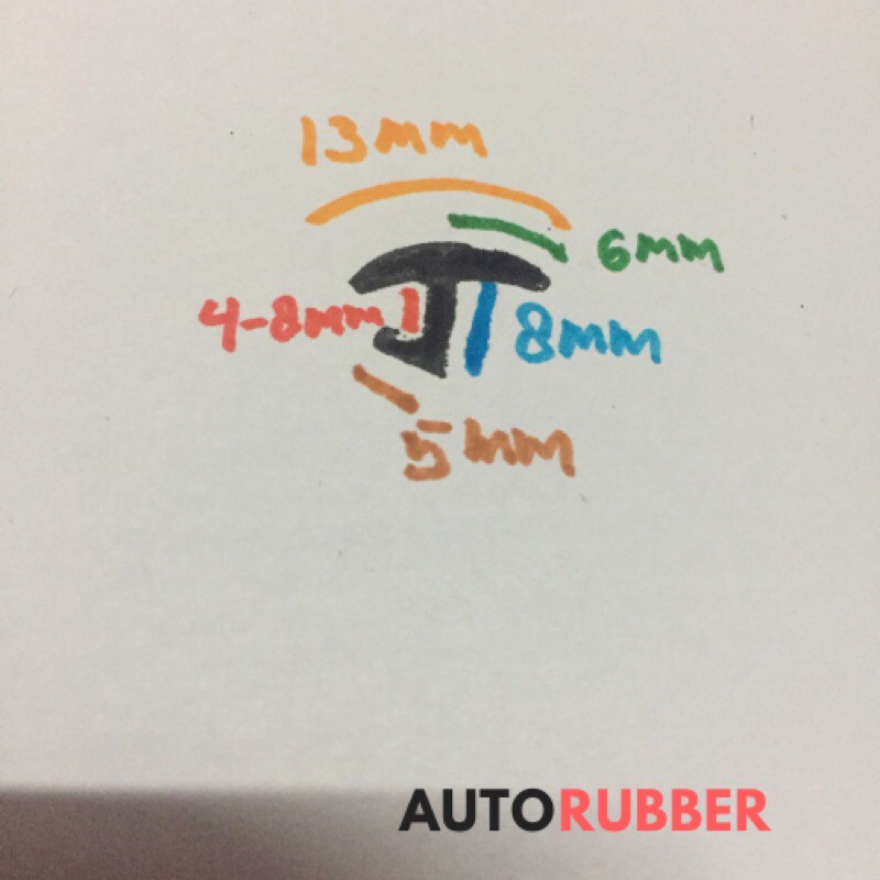 Karet List Kaca Mobil Universal T Kecil