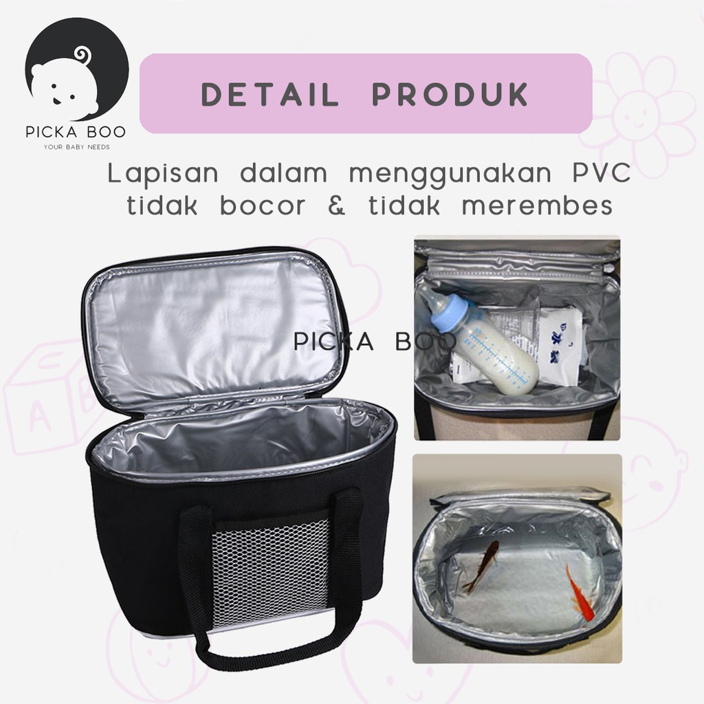 PICKA BOO Cooler Bag Asi Thermal Insulated FREE ICE GELL
