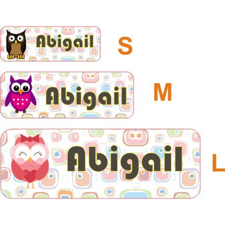 

STIKER LABEL NAMA WATERPROOF BASIC OWL 1