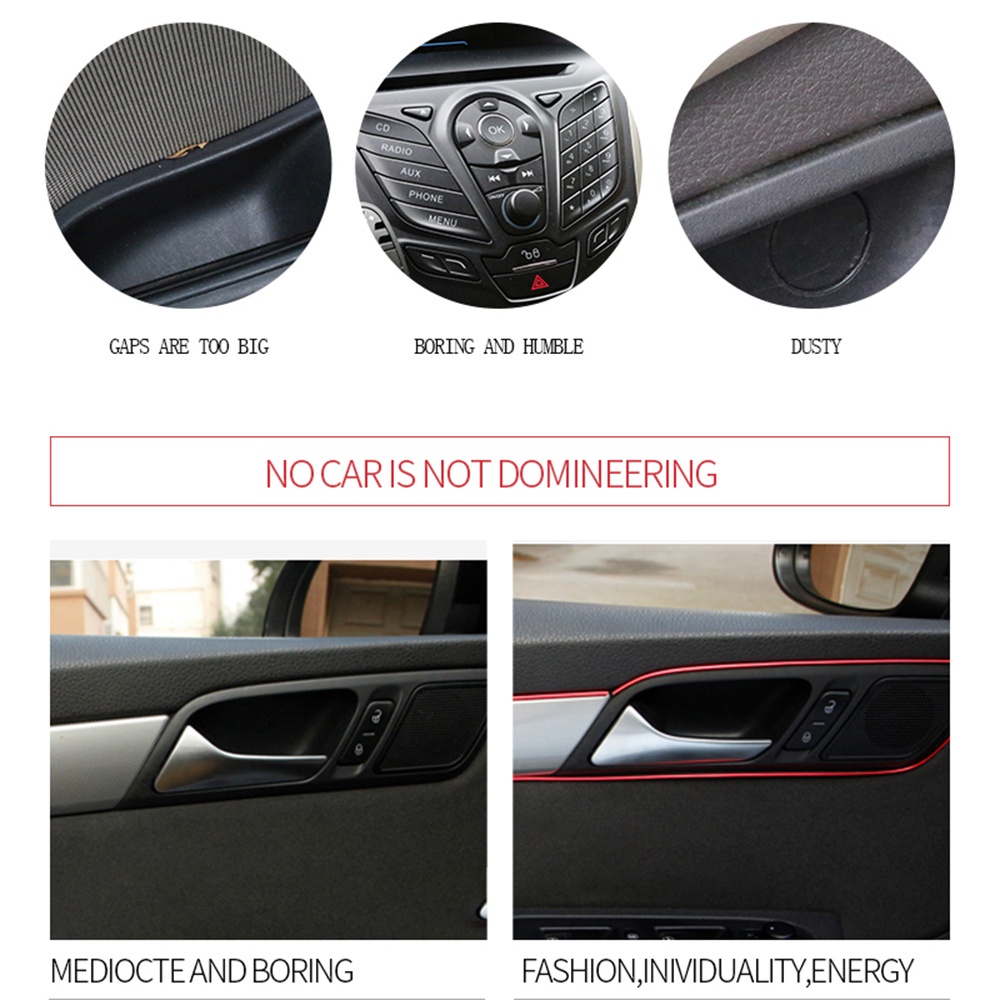 5 Meter List Dashboard Trim Mobil Interior Dekorasi Lis Moulding Strip Dengan Scraper Trim Dekorasi interior Mobil Strip DIY