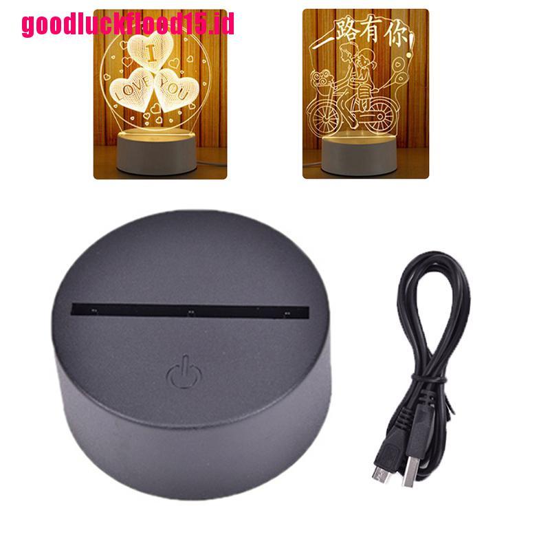 {LUCKID}USB Cable Touch Lamp Bases For 3D LED Night Light 7 Color Light Base Lamp Holder