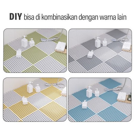 UG Karpet Kamar Mandi Anti Licin 30x30CM / Keset Lantai Anti Slip Polkadot Dapur Mat Non-Slip