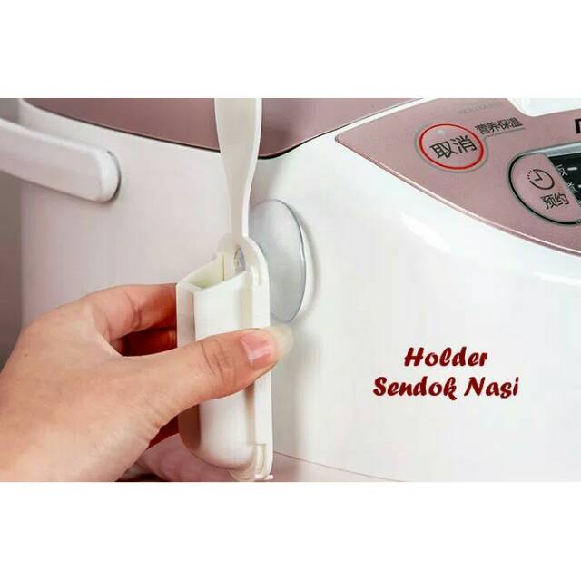 HOLDER Centong Nasi - Pegangan Sendok Nasi Tempel - Spoon RIce Holder