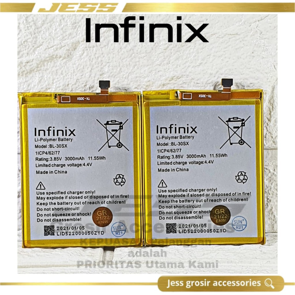 Baterai Battery Original INFINIX Hot S2 , Hot S2 PRO , X522 Kode Batre BL-30SX BL30SX