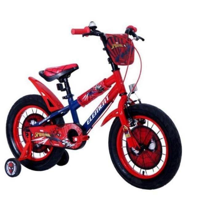 Sepeda Anak Cowok Bmx Element 16 Spiderman Ban Besar 3.0 ...