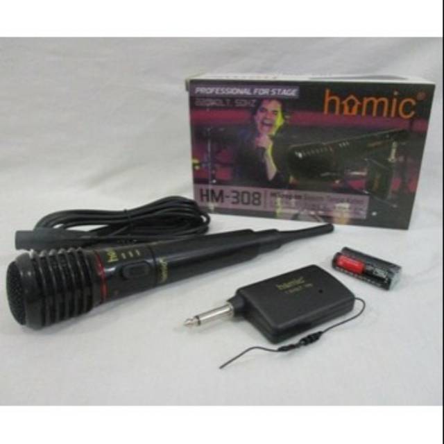 MICROPHONE WIRELESS 2 IN 1 KABEL DAN TANPA KABEL MIC WIRELESS