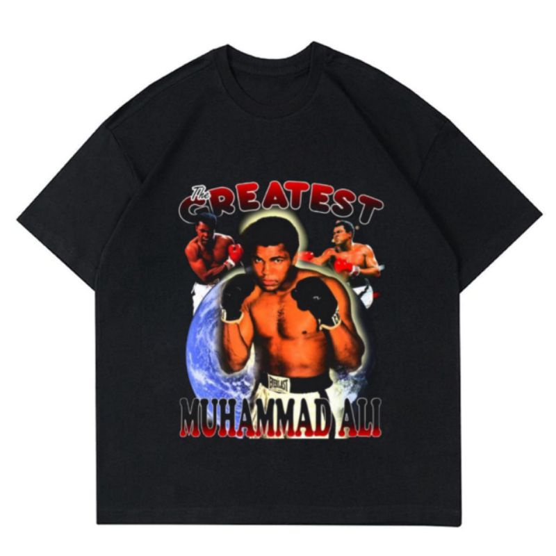Kaos The Greatest Muhammad Ali Tee Merch Baju Boxing Petinju Professional Legendaris Vintage Oversiz