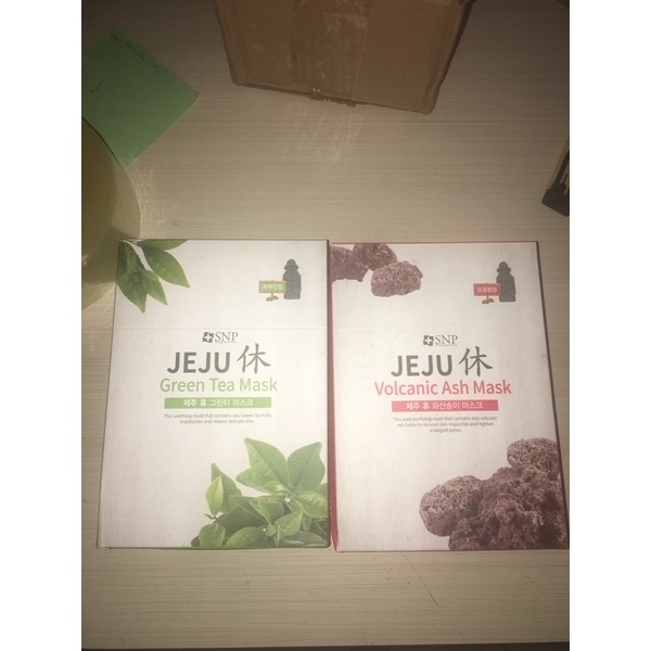 READY-SNP SHEET MASK MASKER WAJAH KOREA JEJU GREEN TEA MASK VOLCANIC ASH MASK PORE CARE SOOTHING