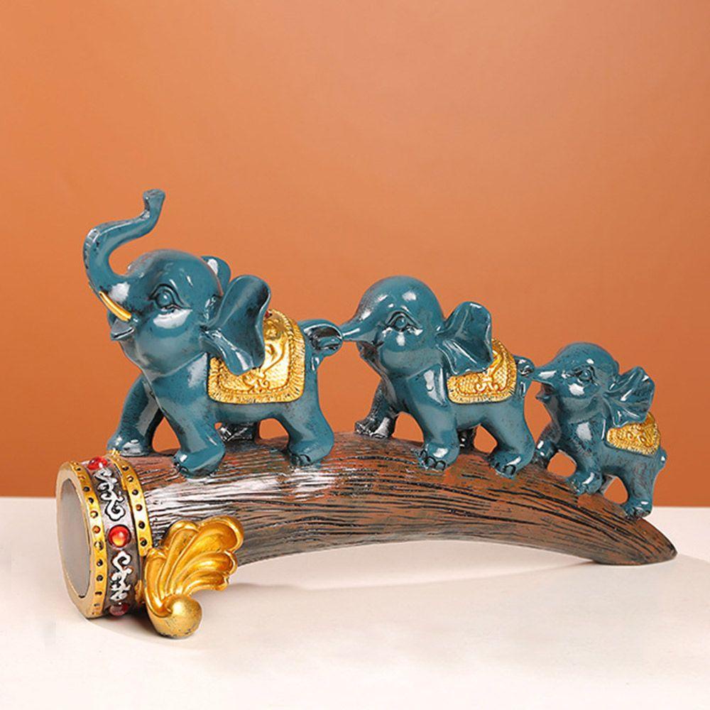 Ornamen Gajah Nanas Panas Dekorasi Desktop Kerajinan Resin Keberuntungan