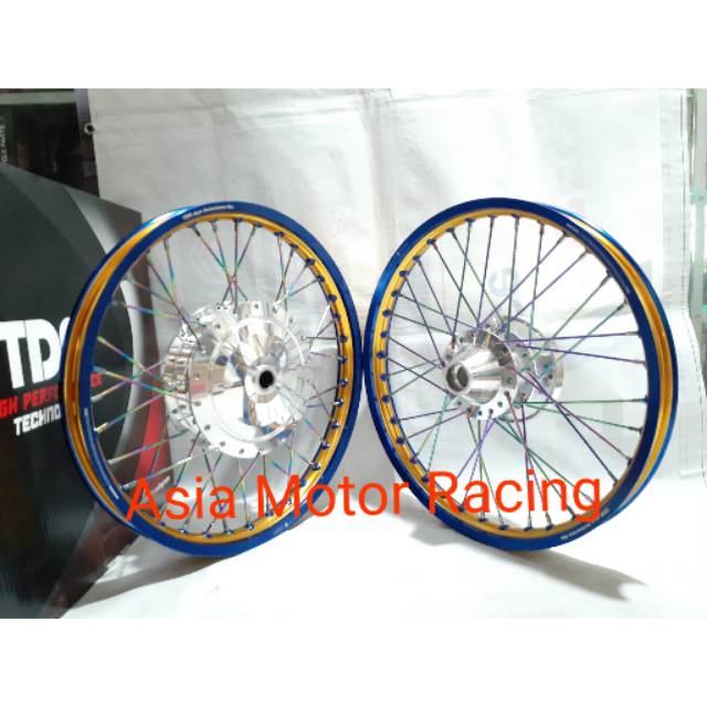Sepaket Velg TDR Ring 17 Nmax Aerox TDR Two Tone Jari2 Ruji Pelangi TDR Tromol Set Zox  Plus Stell