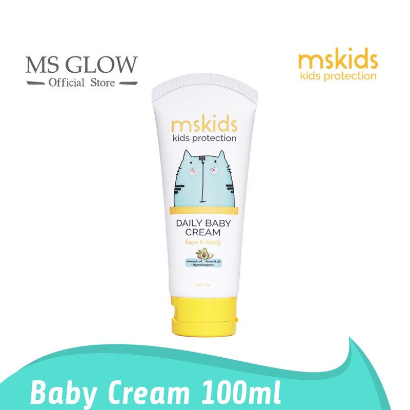 MS Glow Kids Daily Baby Cream / Krim Tubuh dan Wajah Bayi - 100ml