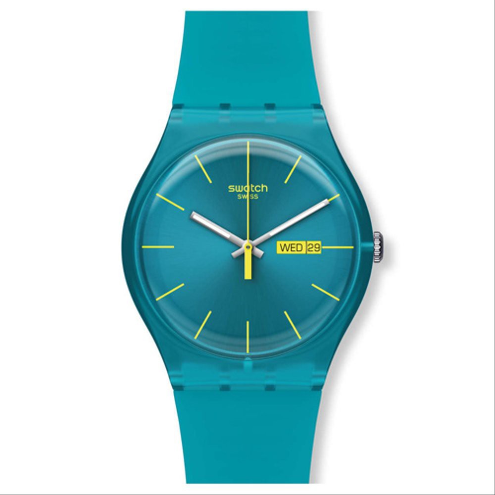 SWATCH SUOL700 Jam Tangan Pria Original Turquoise Rebel