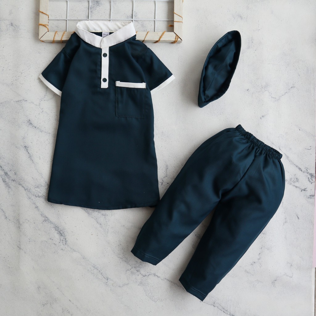 Setelan baju anak koko bayi gamis pakistan turki cowok 1 Tahun - 4 Tahun / Koko Polos