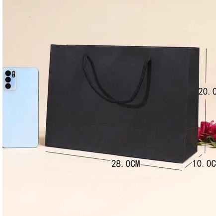 

LUXURY PAPER BAG SUPER BLACK 28×10×20 | PAPER BAG WEDDING | PAPER BAG ANNIVERSARY | PAPER BAG ULANG TAHUN | PAPER BAG